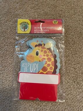 Kids Yellow Giraffe 3D Desktop Rewards - Keep It Up!